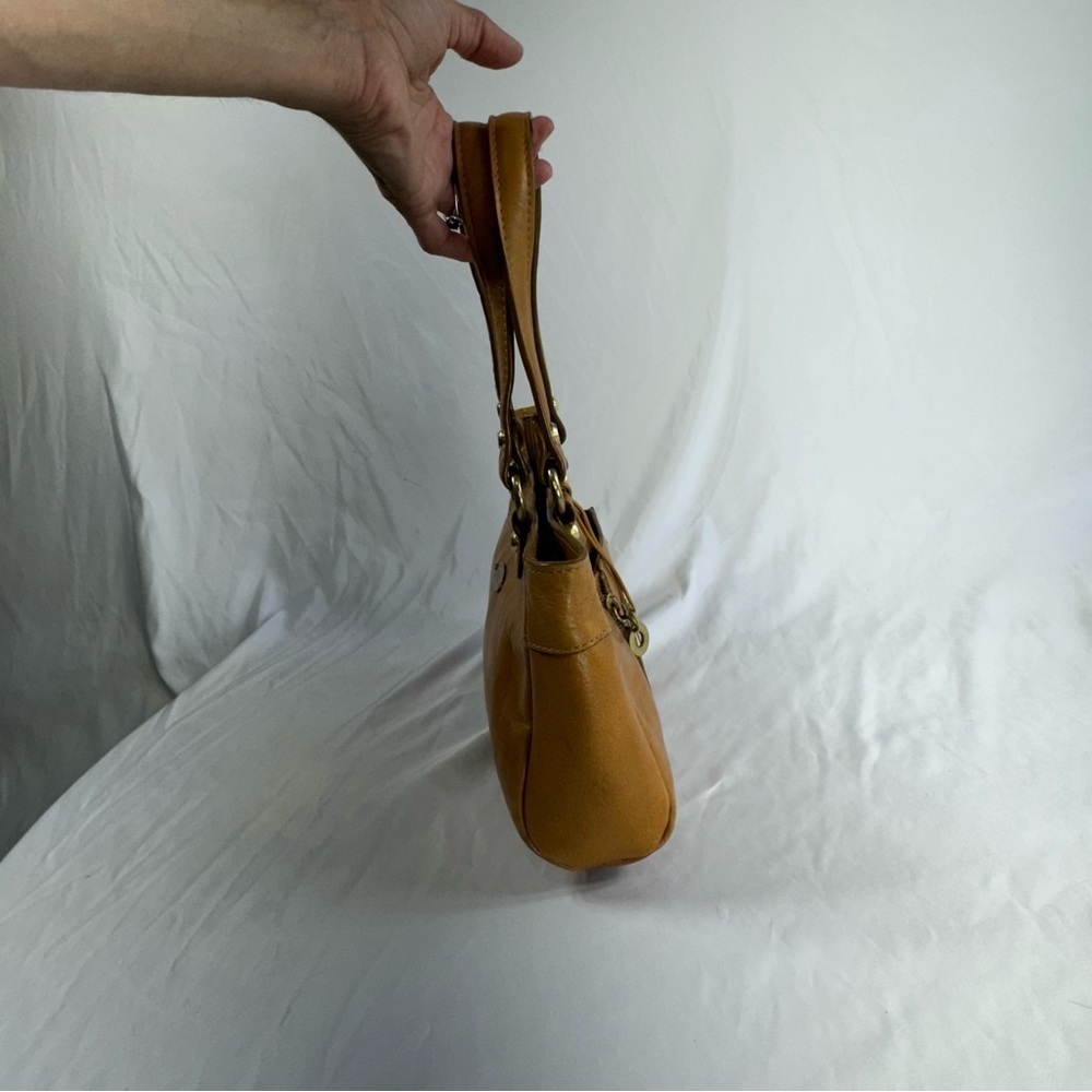 Hidesign Camel Colored Leather Zipper Front Handbag - Picture 10 of 10